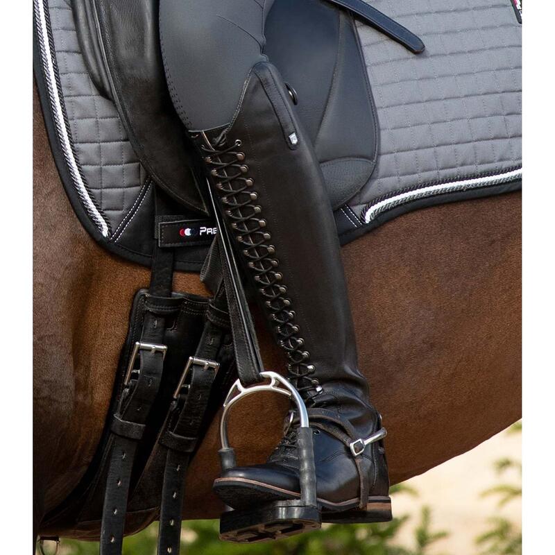 Leder-Schnür-Reitstiefel Frau Premier Equine Maurizia Wide