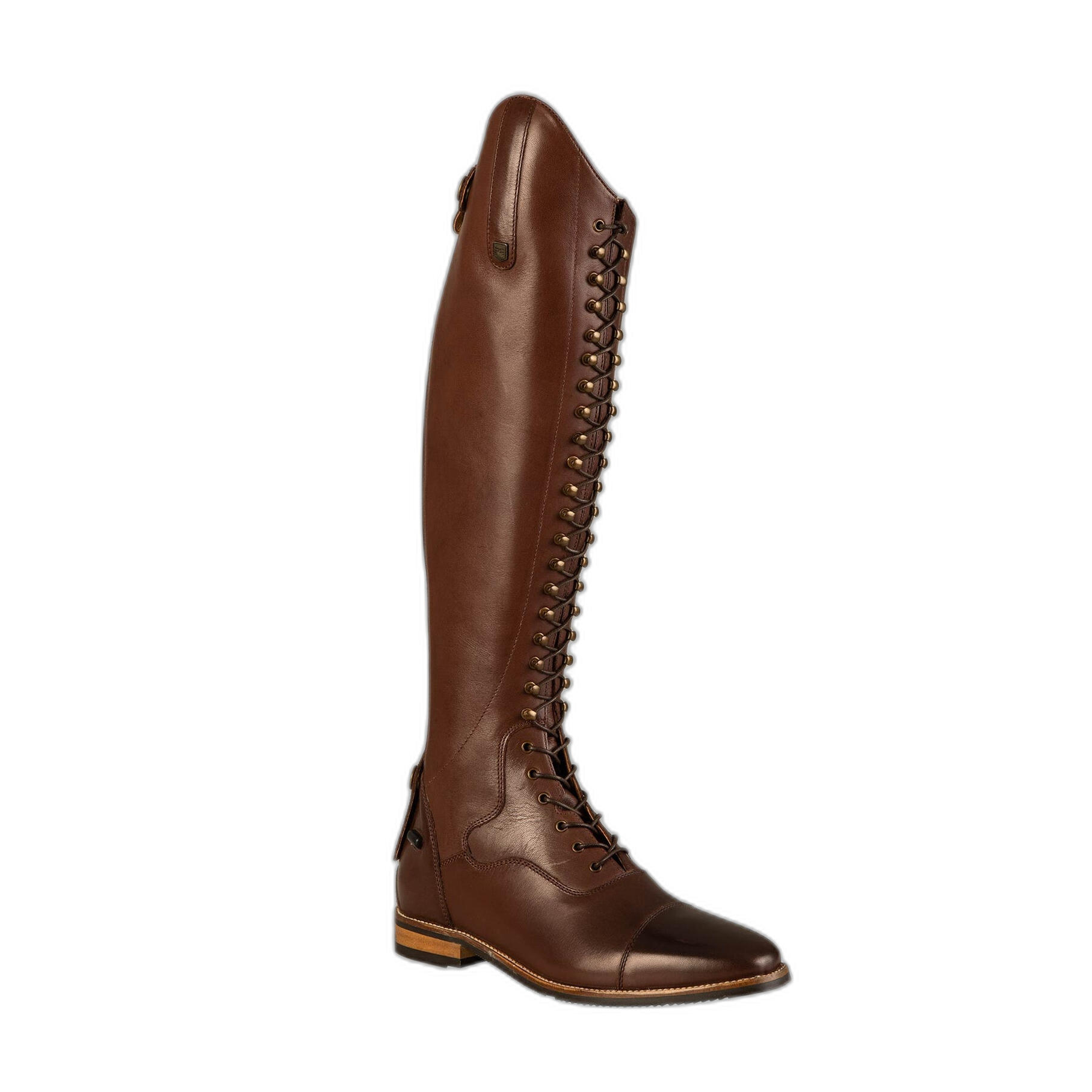 Premier Equine - Bottes D'Équitation À Lacets Cuir Femme Premier Equine Maurizia Large - Bottes D'Équitation - Marron - 40 - Decathlon