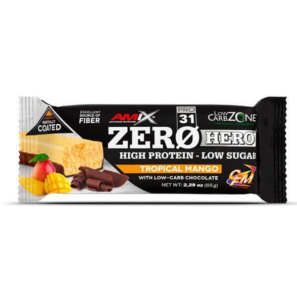 Barrita proteica AMIX Zero Hero 31% Protein Bar 65 Gr 1 Ud Mango