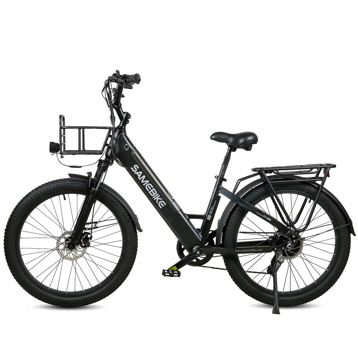 Bicicleta elétrica de cidade rsa01 48v-14ah (672wh) - semi fatbike 26"x3.0"
