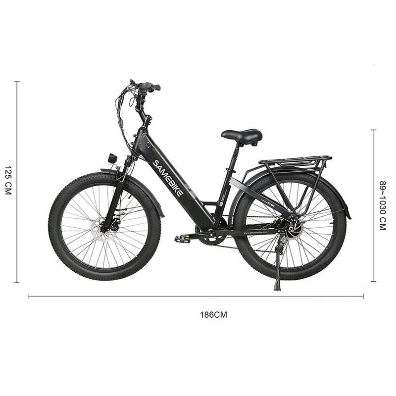 bicicleta elétrica de cidade RSA01 48V-14Ah (672Wh) - semi fatbike 26"x3.0"