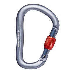 Mousqueton HMS Black Diamond Rocklock Screwgate gris forgé à chaud 85 g 24 kN