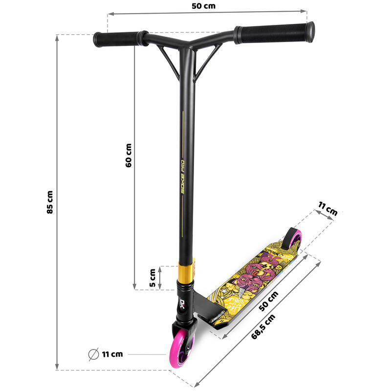 Monopattino freestyle adulto Soke Pro, Gold