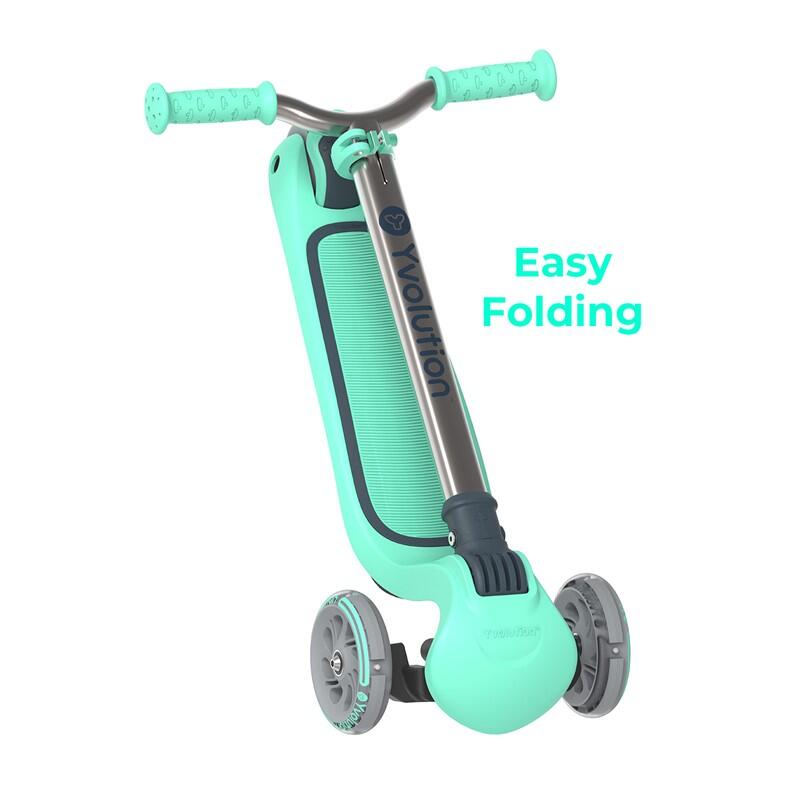 PATINETE 3 RUEDAS PARA NIÑOS YVOLUTION AIR VERDE 2/5