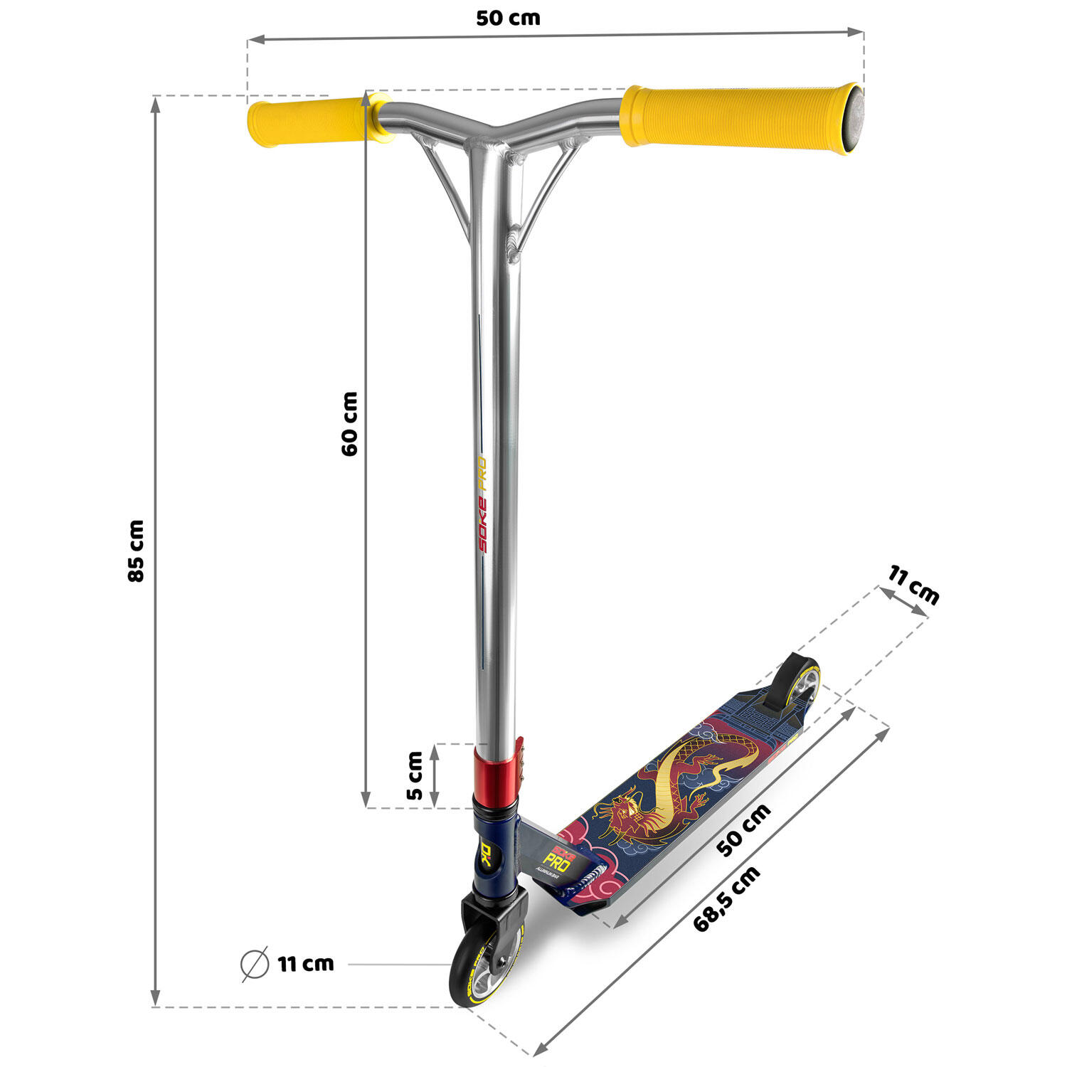 Trotinete freestyle adulto Soke Pro 6/7