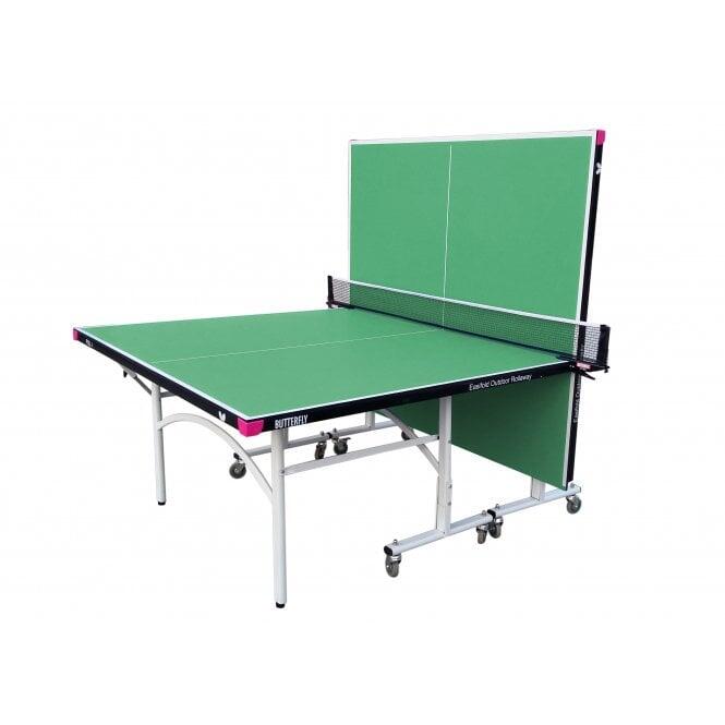 Butterfly Easifold Outdoor Rollaway Table Tennis Table Green 2/6