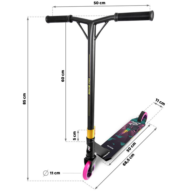 Patinete freestyle niño Soke Pro rosa