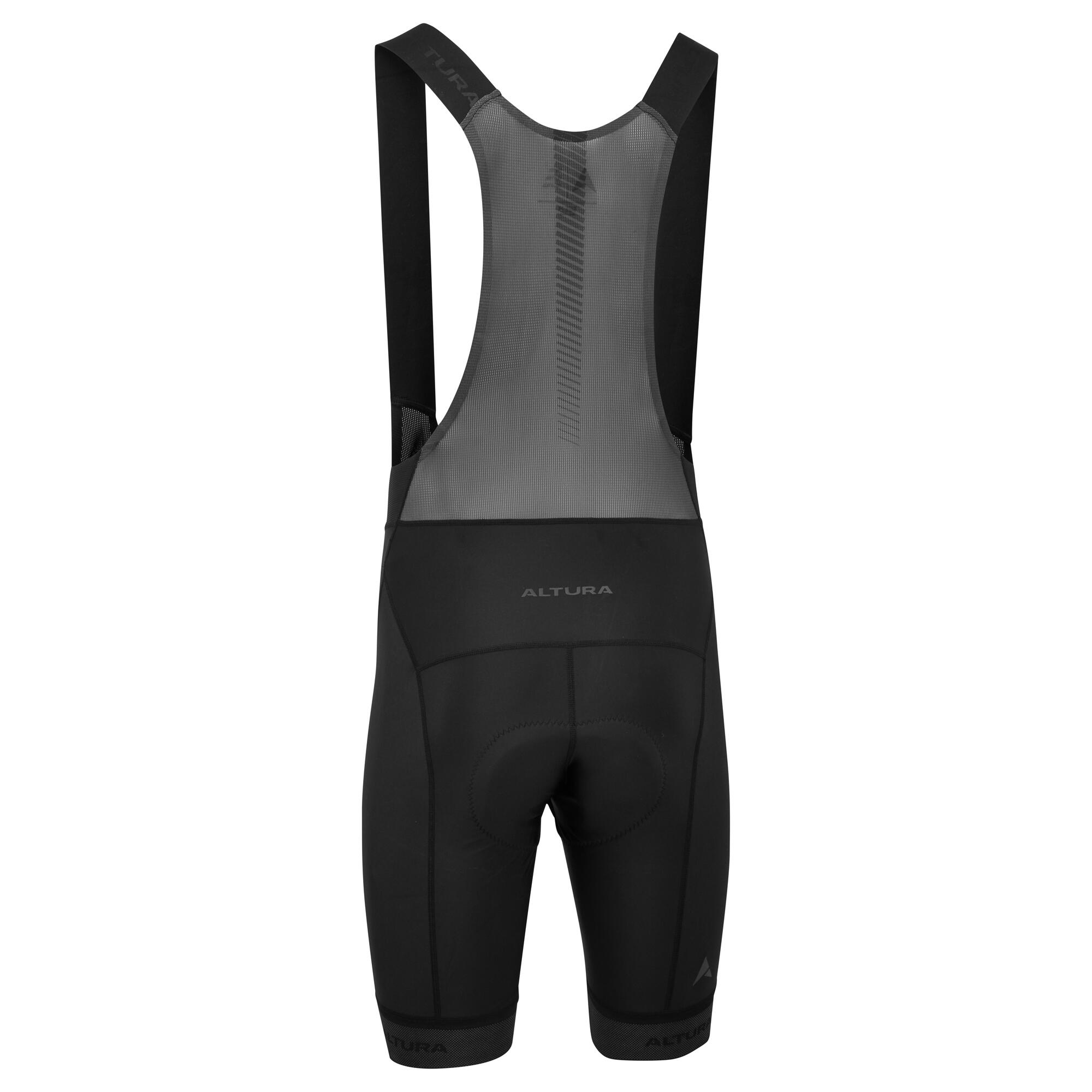 Progel Plus Men's Bib Shorts Road Black Chamois Pad 4/5