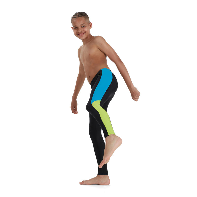 ENDURANCE10  JUNIOR UNISEX (AGED 8-14) COLOURBLOCK LEGGING - BLACK