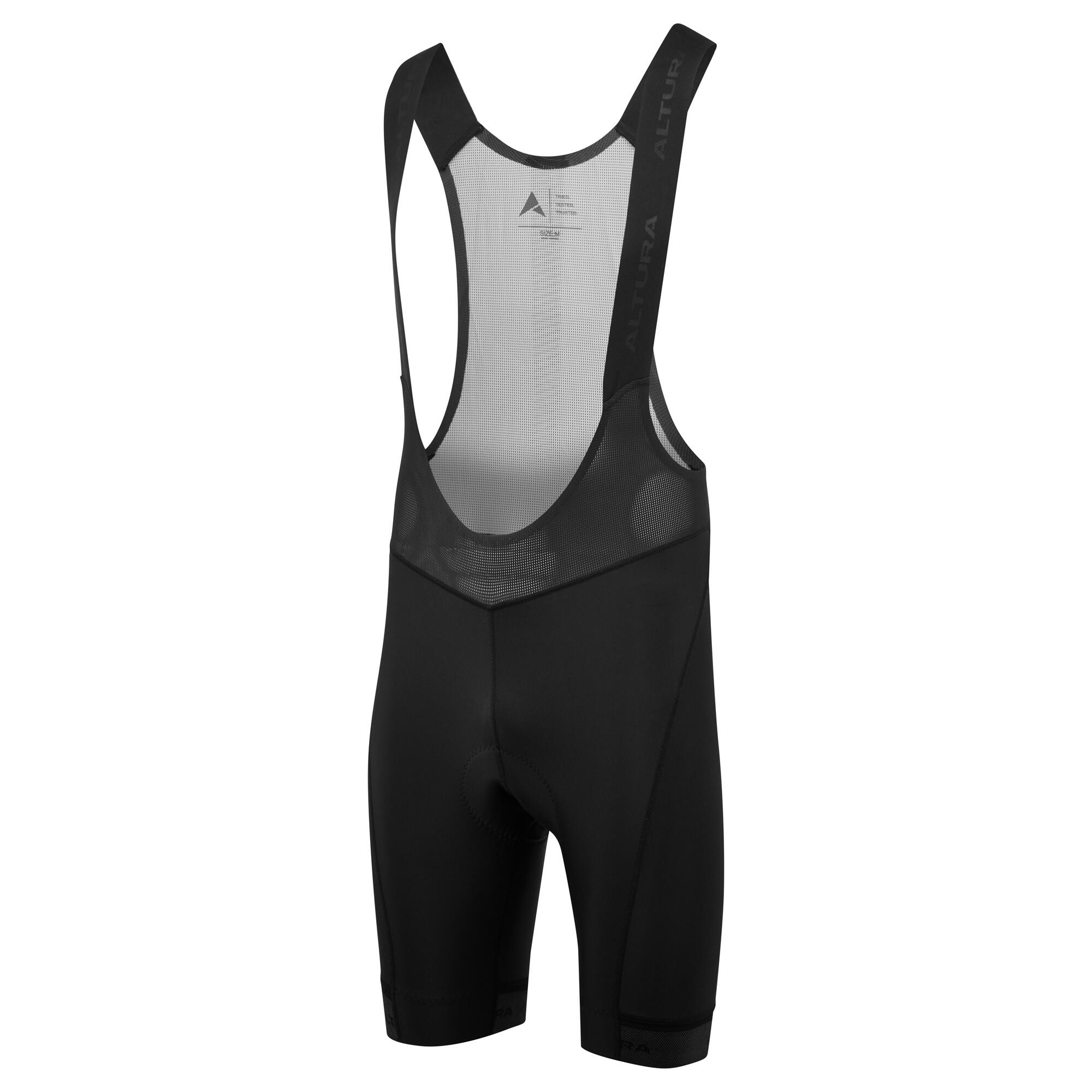 Progel Plus Men's Bib Shorts Road Black Chamois Pad 3/5