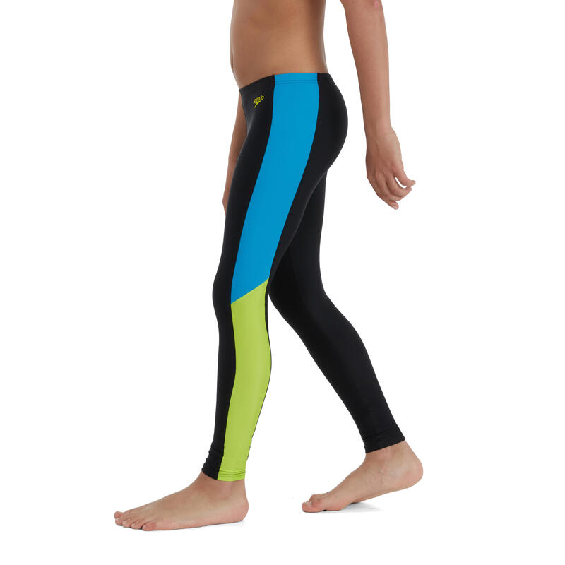 ENDURANCE10  JUNIOR UNISEX (AGED 8-14) COLOURBLOCK LEGGING - BLACK