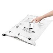 Travel Vacuum Bag x 4 and Rechargeable Mini Air Pump Set / White