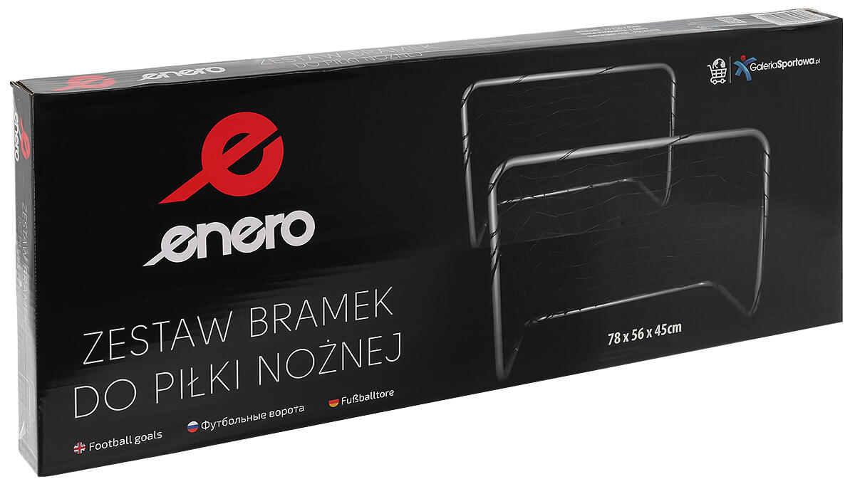 Zestaw 2 bramek do piłki nożnej z siatką 78x56x45cm Enero 7/7