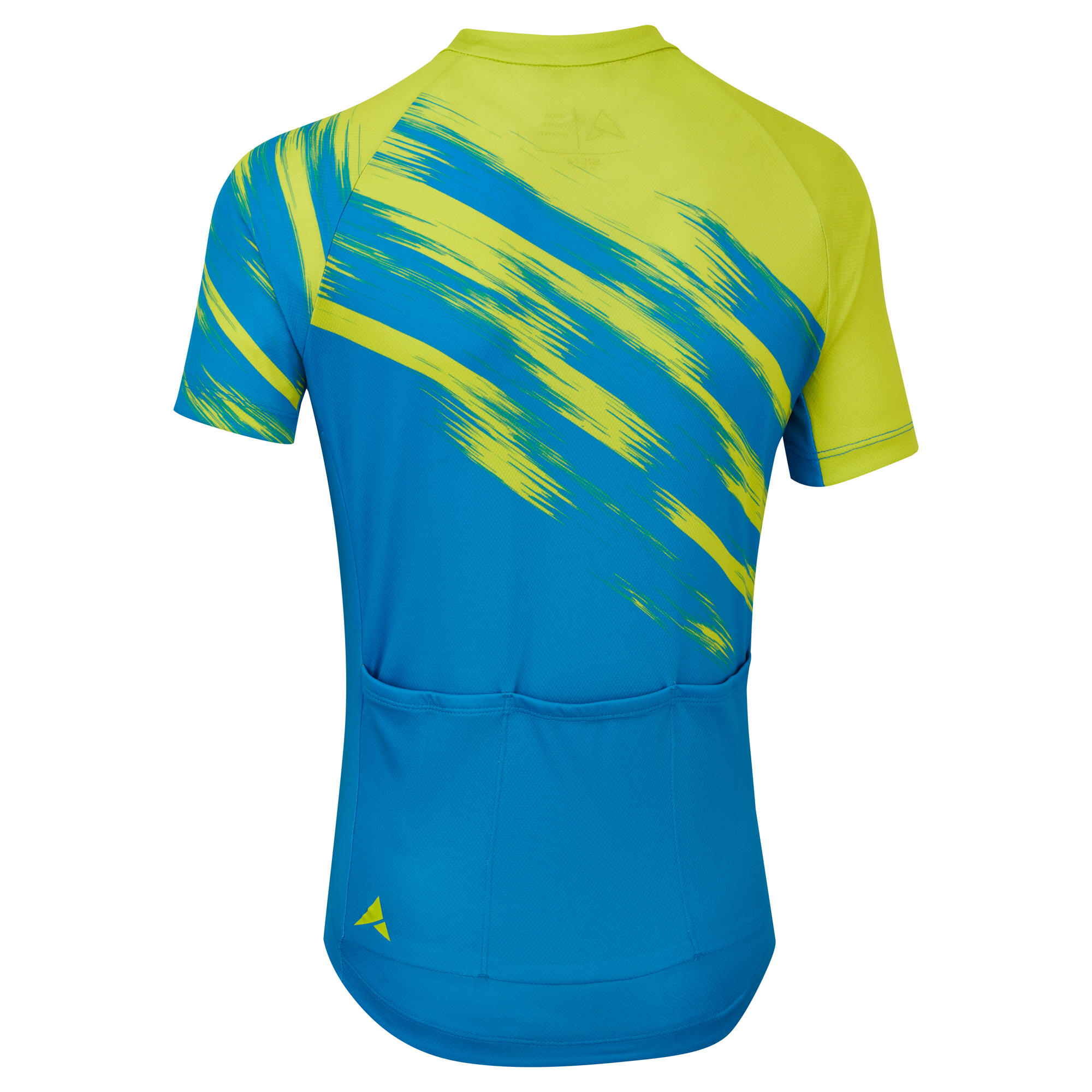 Kid's Airstream Short Sleeve Jersey Road Blue/Lime 9-10 Years Wicking 2/4