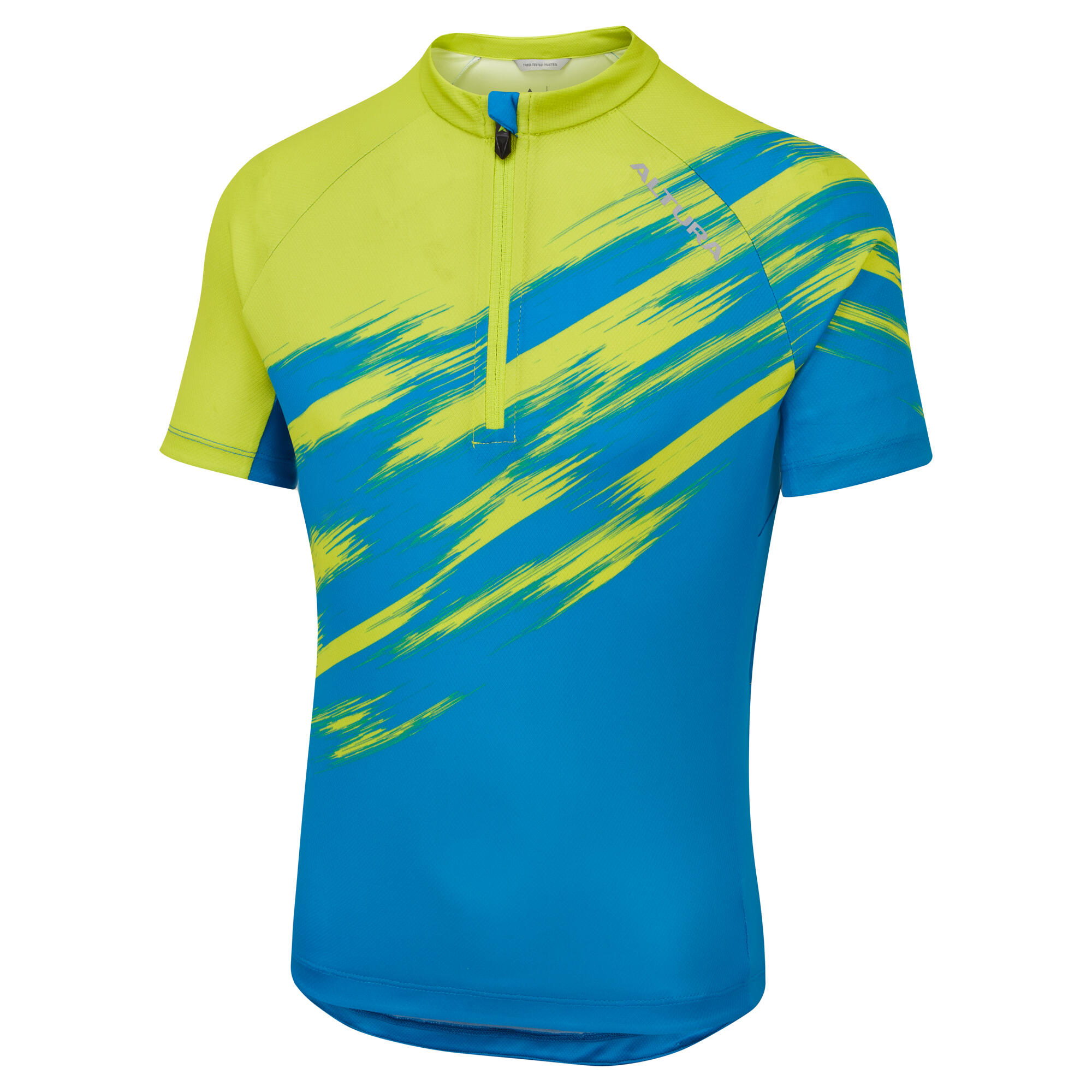 ALTURA Kid's Airstream Short Sleeve Jersey Road Blue/Lime 7-8 Years Wicking