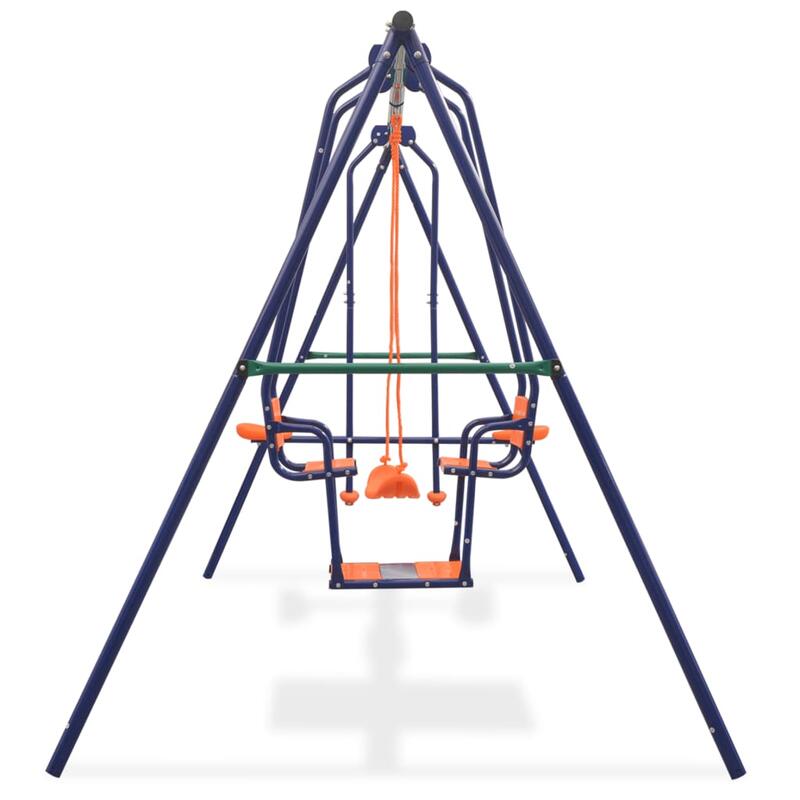 Conjunto de baloiços com 5 lugares laranja