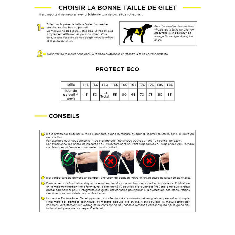 Gilet de protection pour chien de chasse PROTECT ECO CANIHUNT