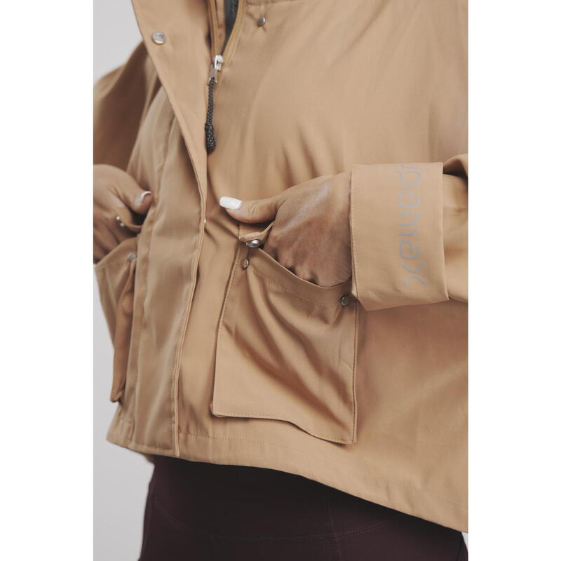 Women's Cropped Rain Jacket - Beige