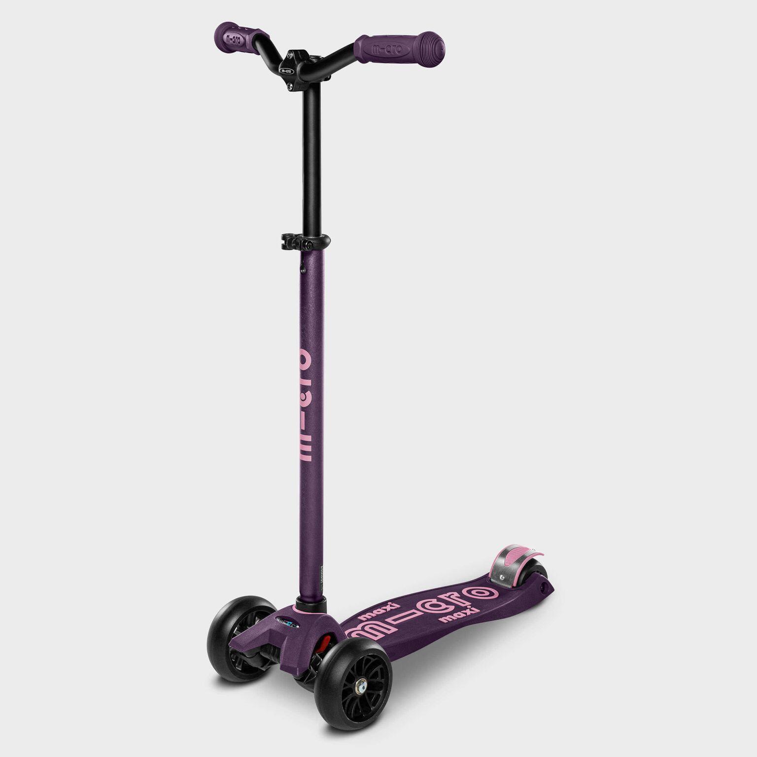 MICRO Maxi Micro Deluxe Pro Scooter - Purple - 3 Wheel Scooter For 5-12 Year Olds