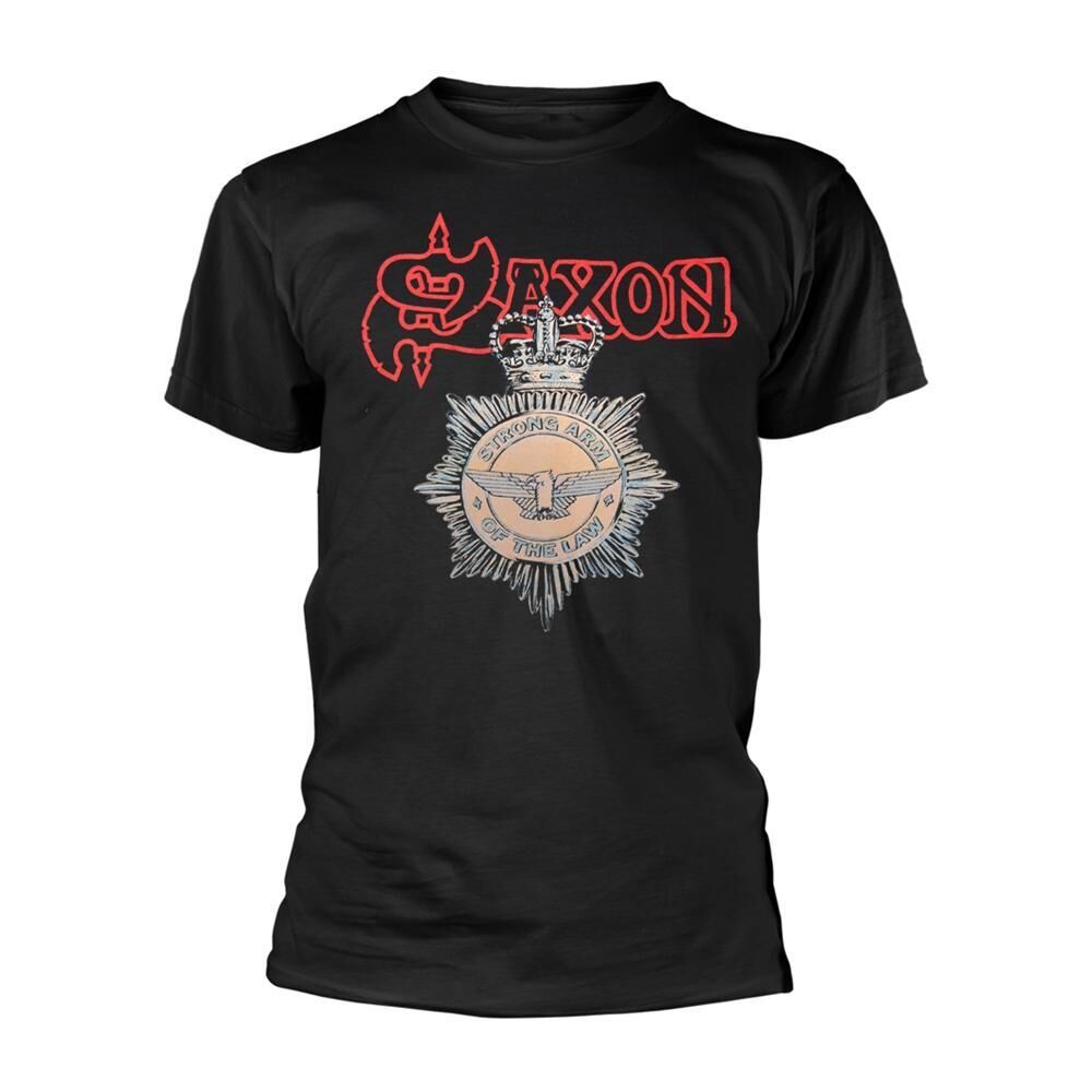 SAXON Unisex Adult Strong Arm Of The Law TShirt (Black)