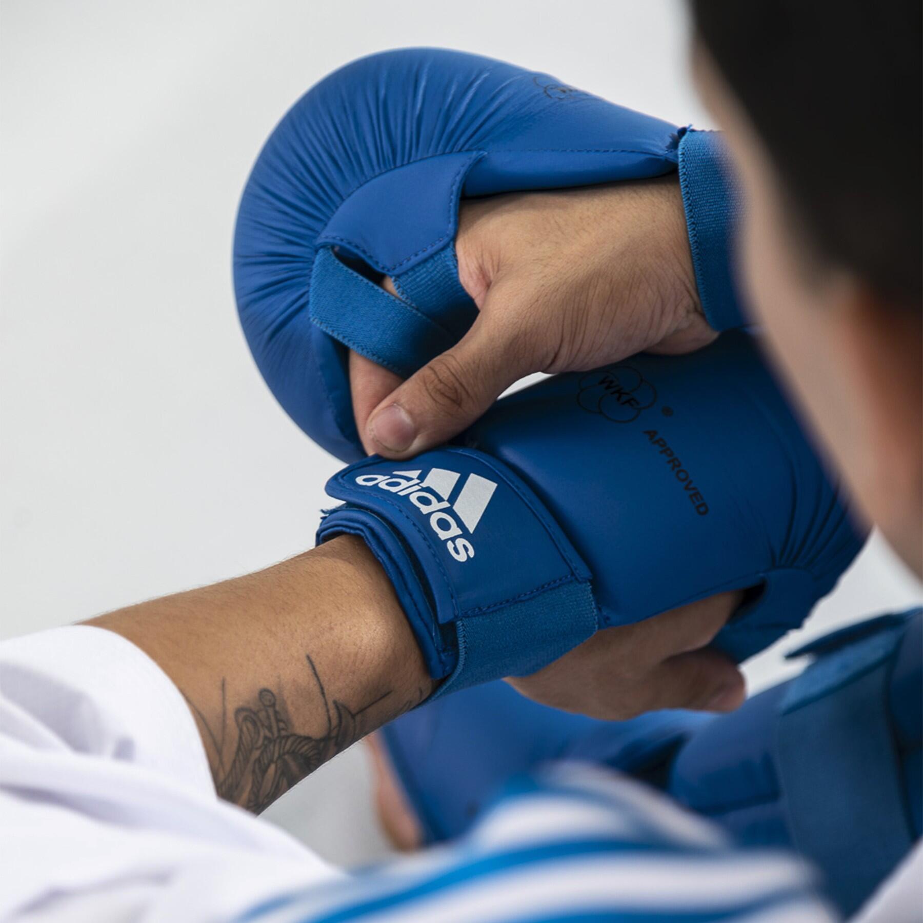 Mitaines / Gants Karate WKF avec pouce Rouge/Bleu ADIDAS 5/5