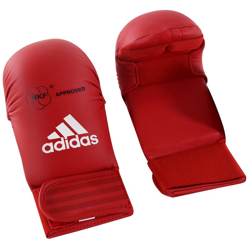 adidas WKF Karatehandschoen Zonder Duim Rood