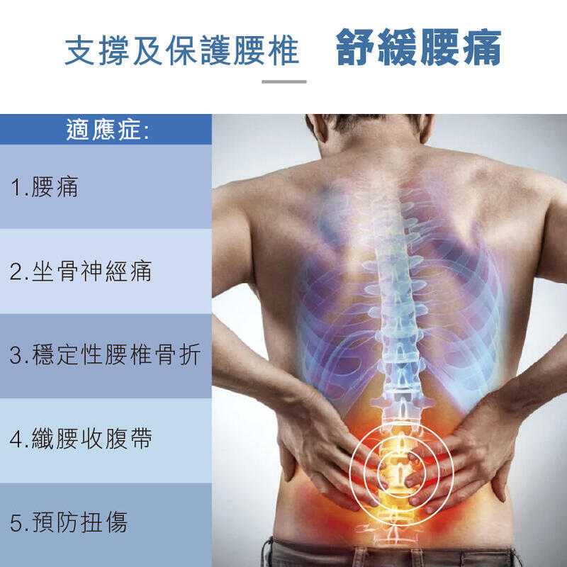 B29 中性通用護腰帶 9" - 藍色