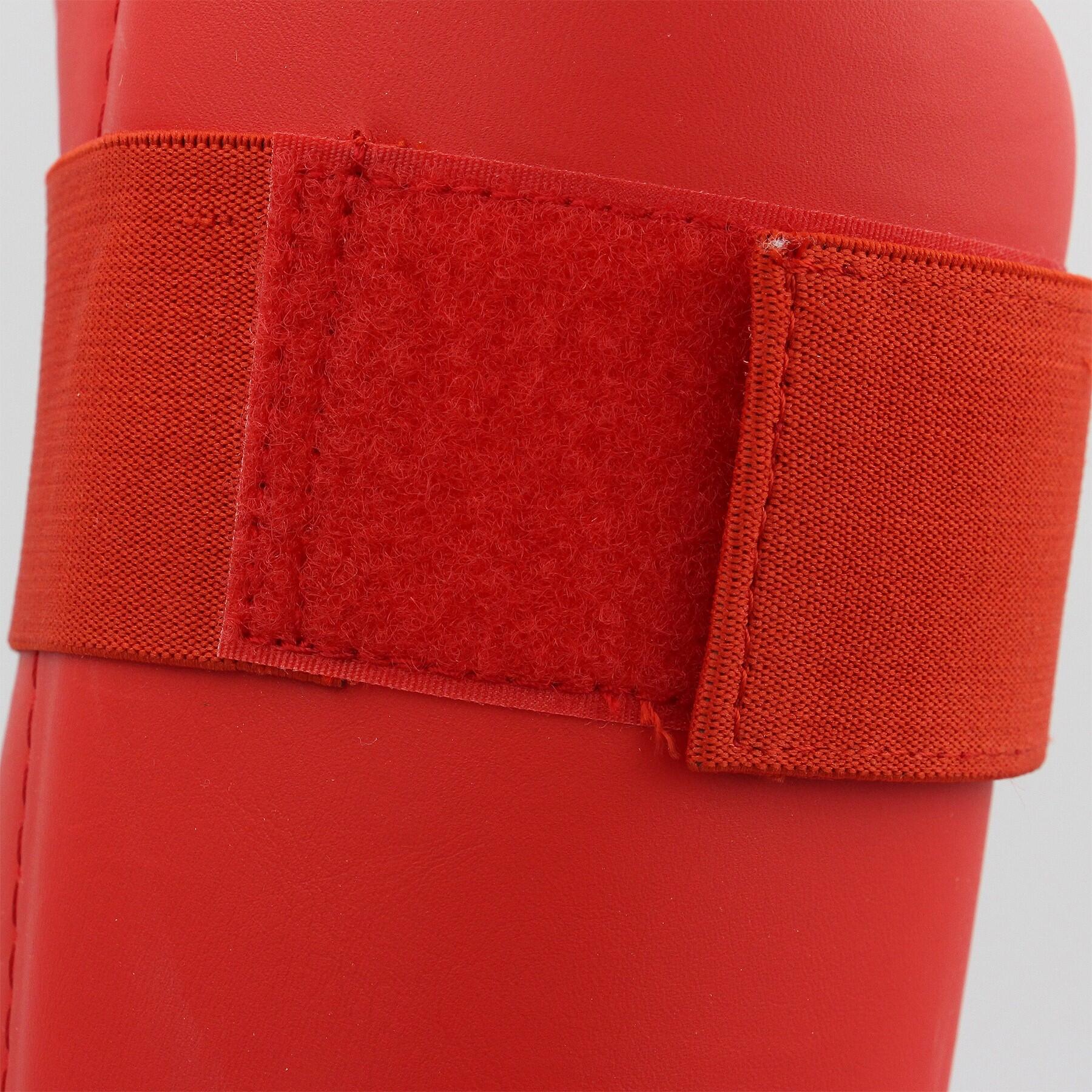 WKF Scheenbeschermer met Verwijderbare Voet - Rood 6/7