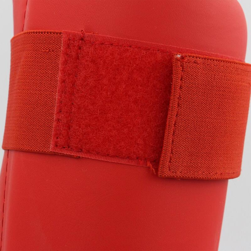 Protège Tibia WKF Avec Base Amovible - Rouge