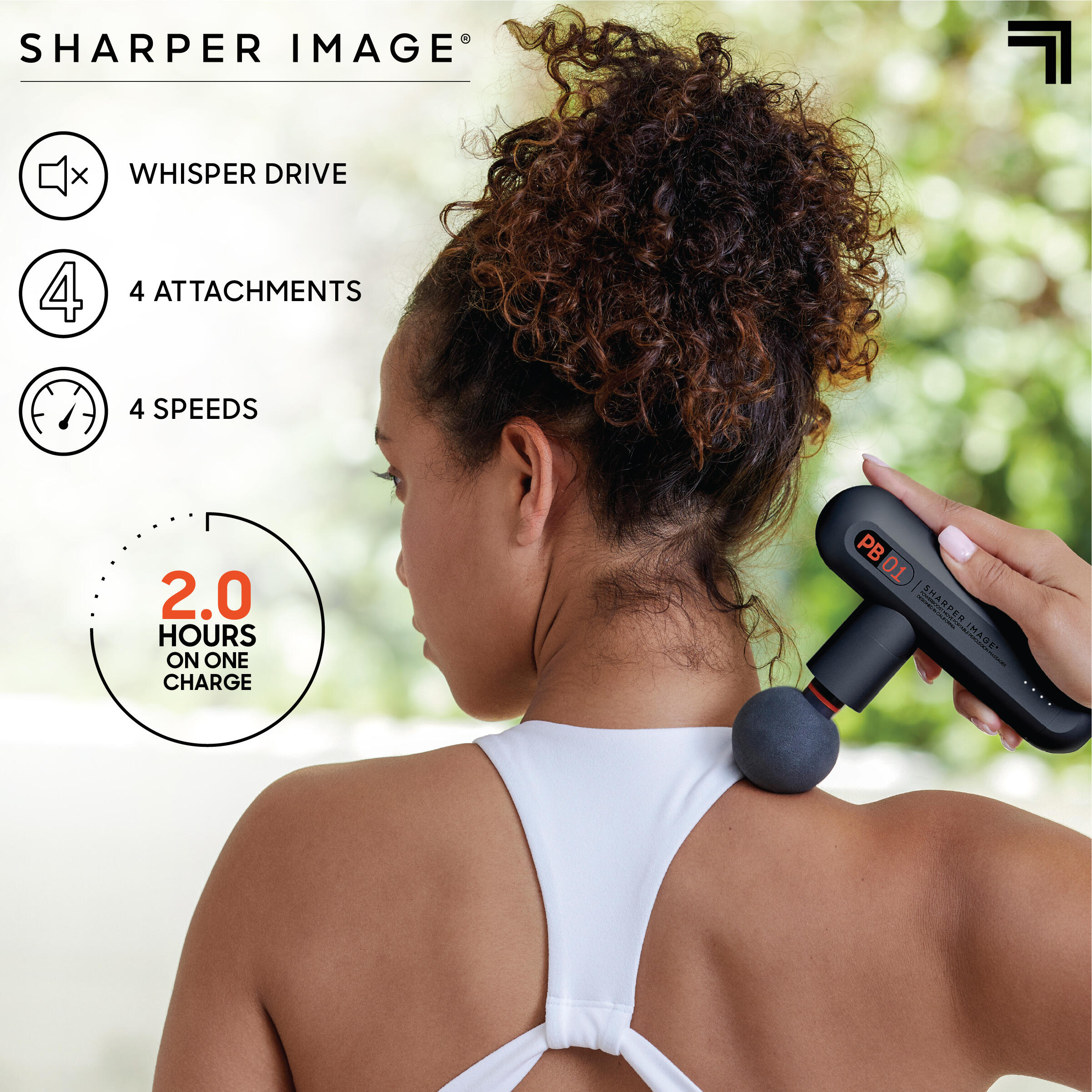 Sharper Image - Powerboost Move Pistolet de massage 4/5