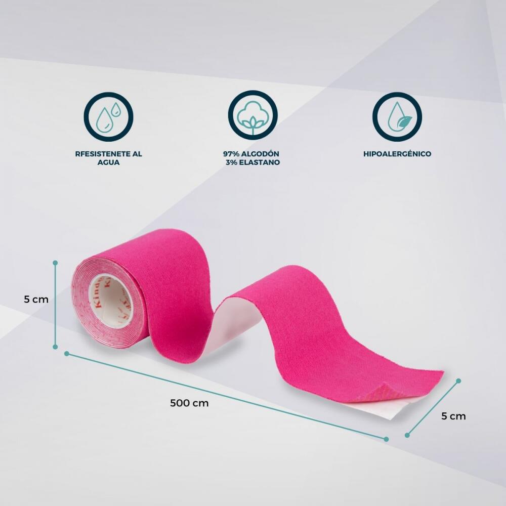 Nastro kinesiologico Kinesiotape Taping Roll 5 cm x 5 m Beige 4/6