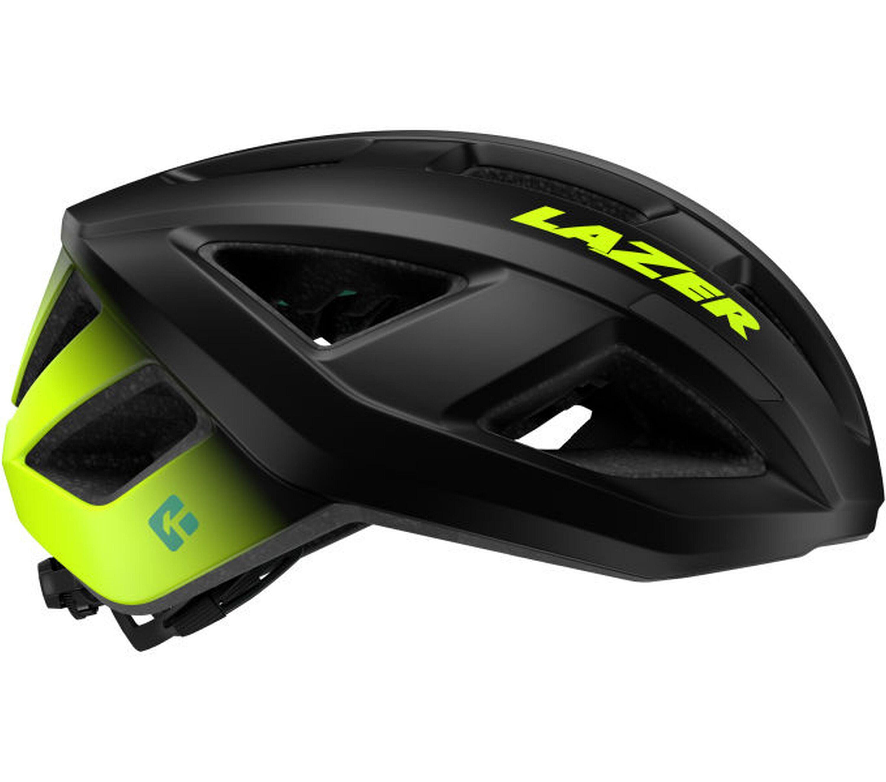 Lazer Tonic KinetiCore Cycle Helmet Flash Yellow Matt Black 1/4