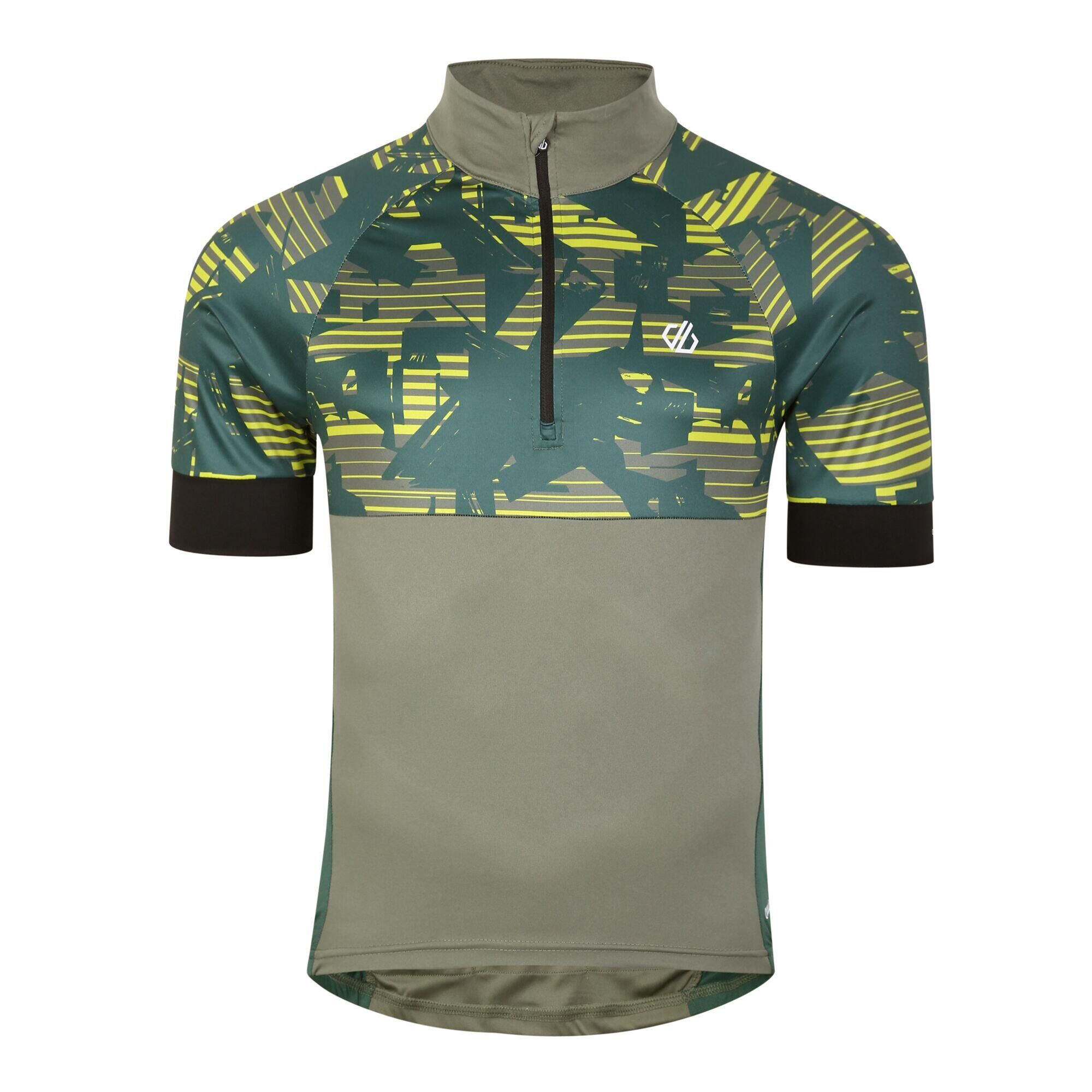 DARE 2B Stay The CourseII Men's Cycling 1/2 Zip Short Sleeve T-Shirt - Agave Green