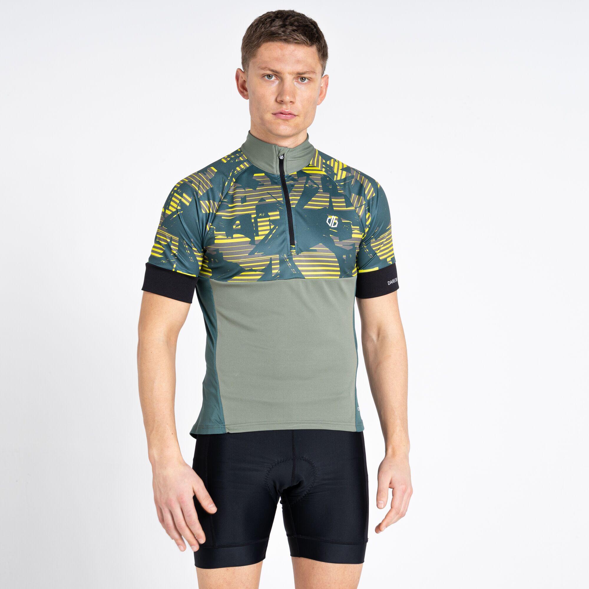 Stay The CourseII Men's Cycling 1/2 Zip Short Sleeve T-Shirt - Agave Green 2/7