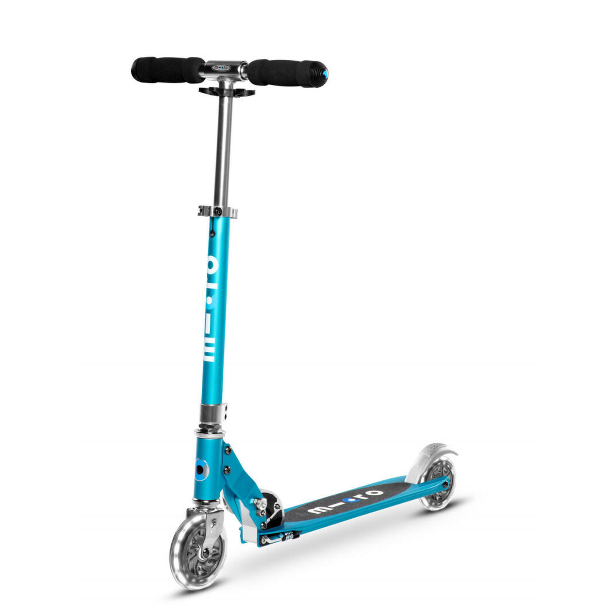 PATINETE JUVENIL MICRO SPRITE LED AZUL DE 2 RUEDAS PLEGABLE