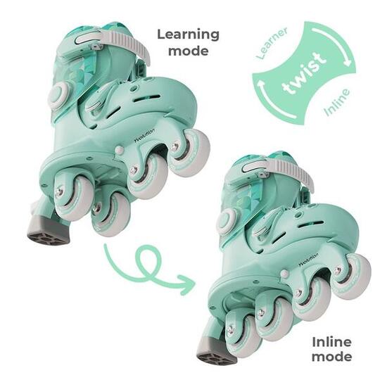 PATINES AJUSTABLE Y EVOLUTIVOS VERDE PARA NIÑOS T.30-34YVOLUTION