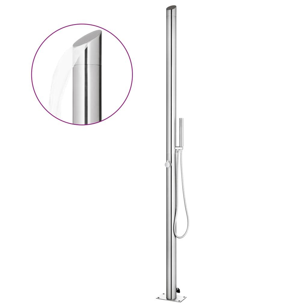 Chuveiro de jardim 220 cm aço inoxidável vidaXL