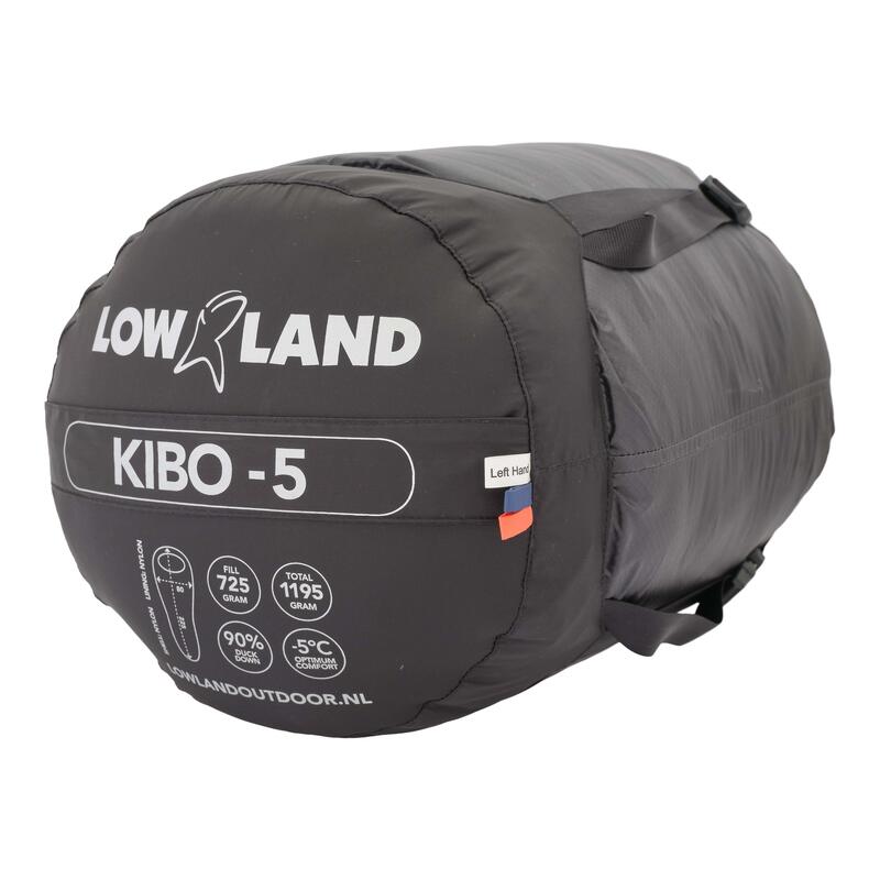 KIBO -5 - Saco-cama de penas - Nylon - 225x80 cm - 1195gr -5°C