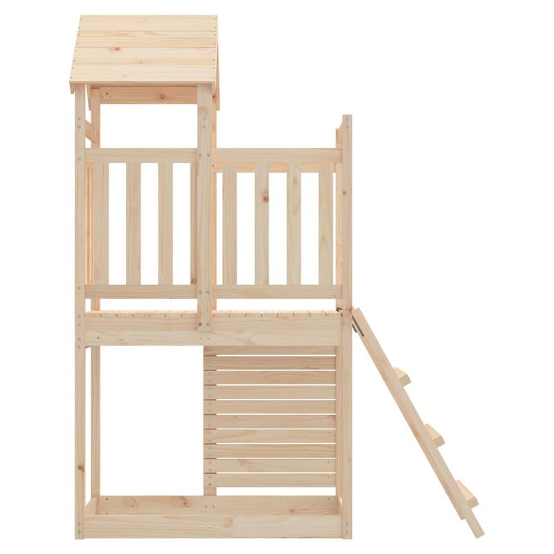 Torre de brincar com escada e parede de escalar pinho maciço vidaXL