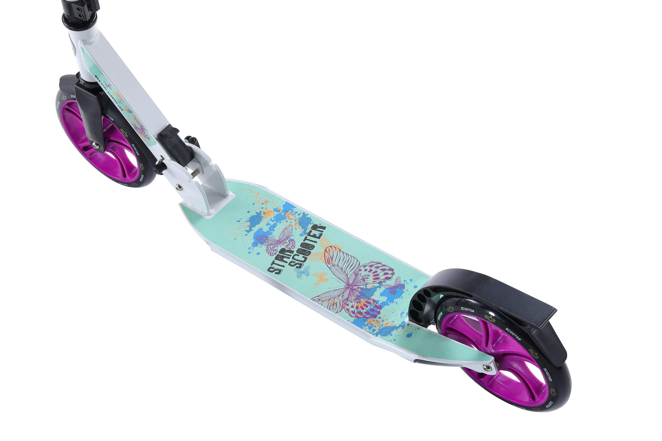 STAR SCOOTER Alu City vouwbaar 205mm Cruising wit / turquoise 4/5