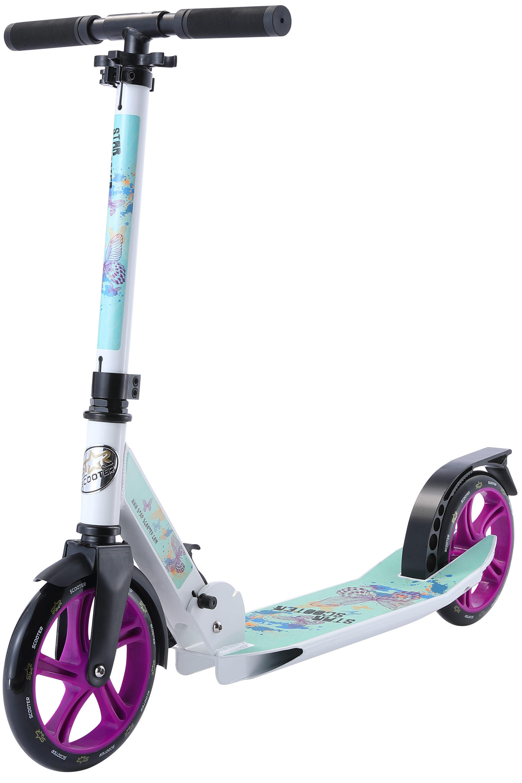 STAR SCOOTER STAR SCOOTER Alu City vouwbaar 205mm Cruising wit / turquoise