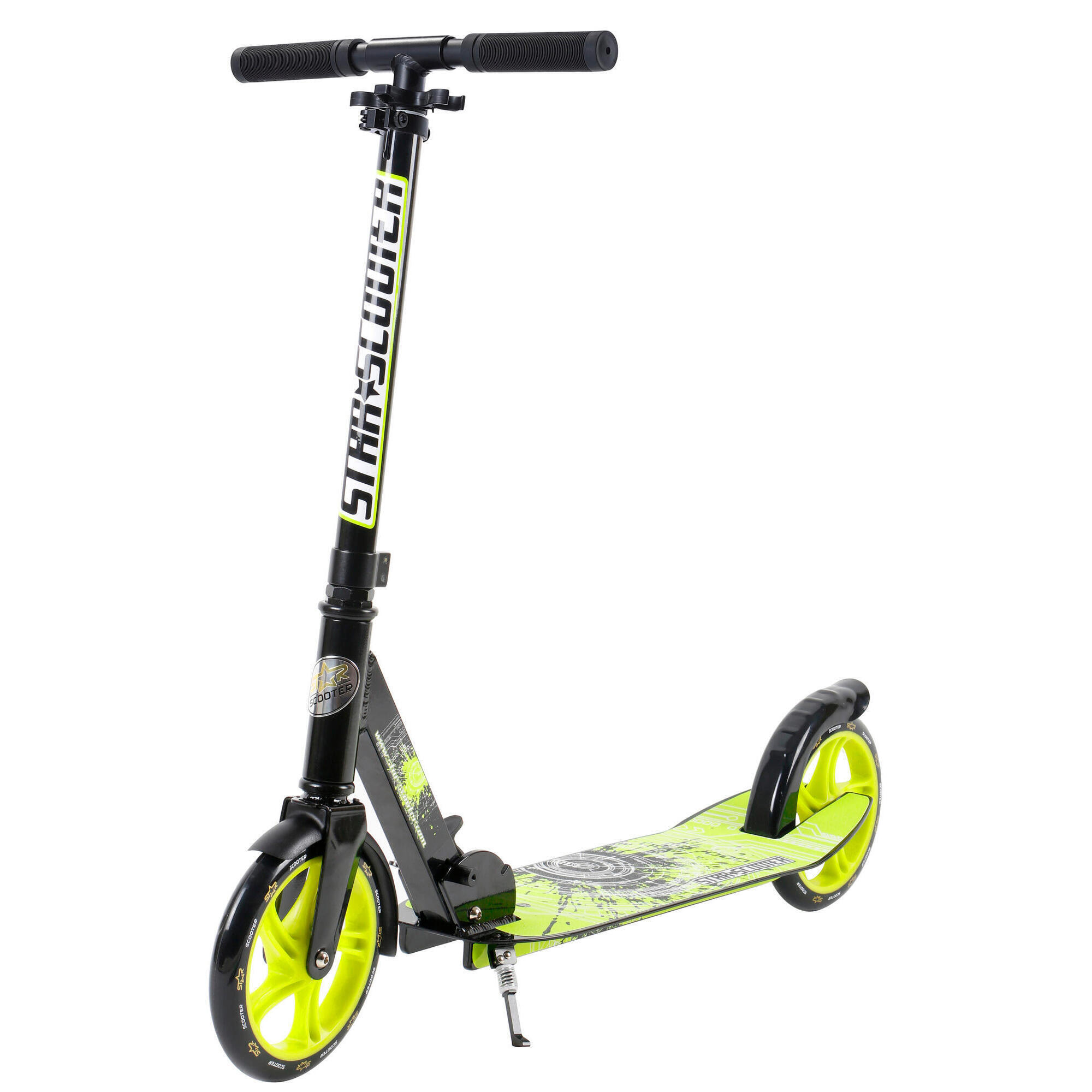 STAR SCOOTER STAR SCOOTER Alu City vouwbaar 205mm XXL staplank zwart / groen
