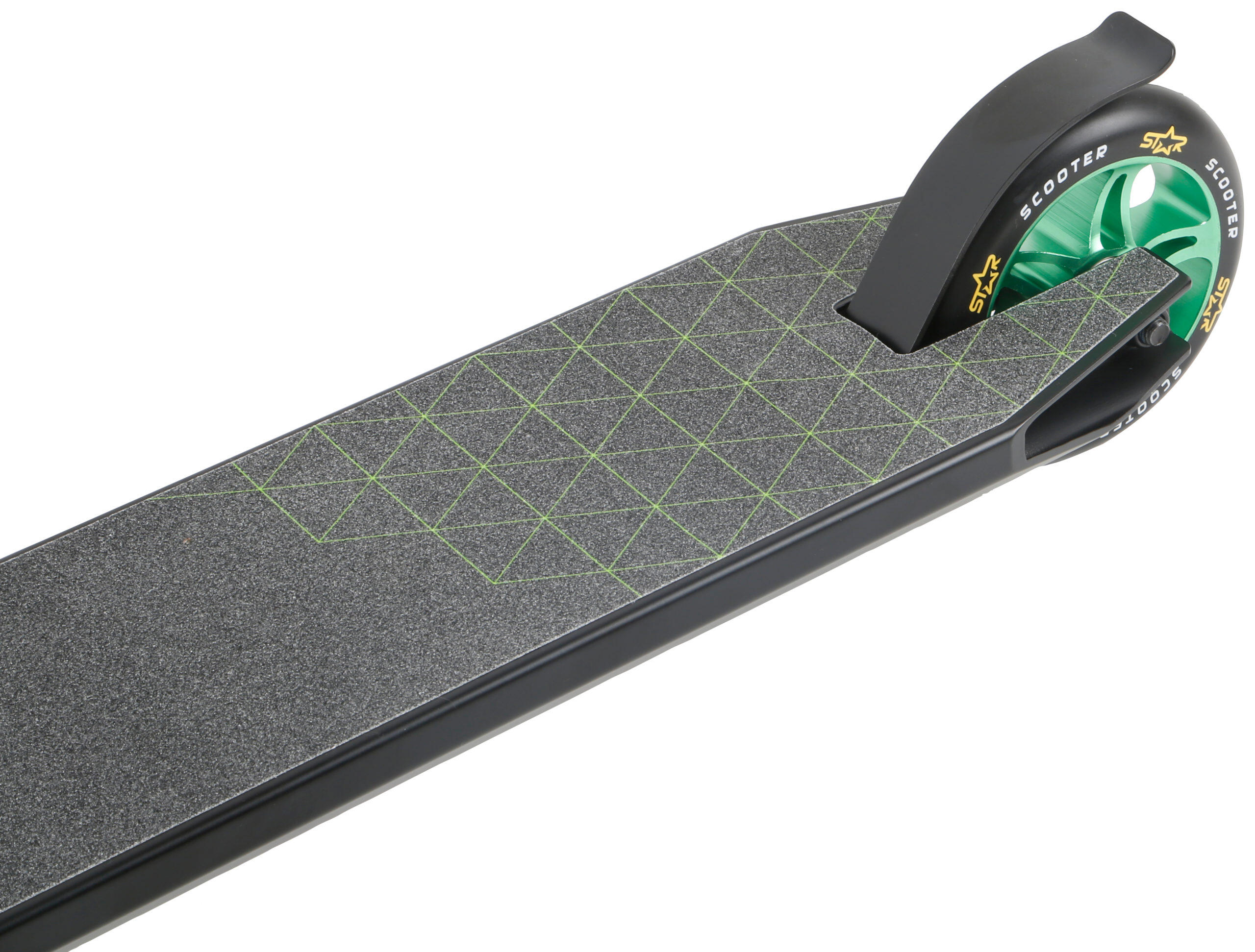 STAR SCOOTER Freestyle Jump alu stuntstep, 110mm Semi Pro, zwart / groen 5/5