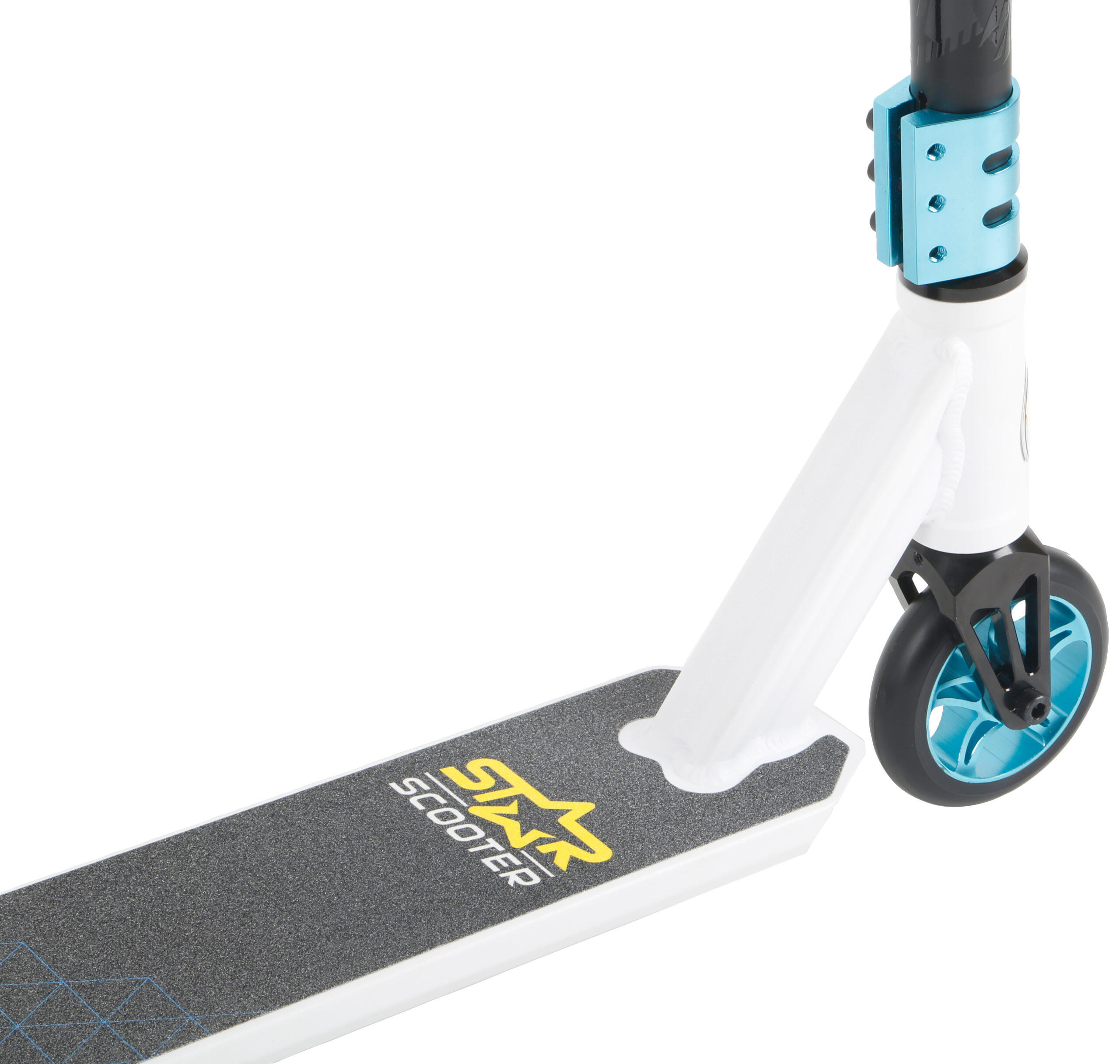 STAR SCOOTER Freestyle Jump alu stuntstep, 110mm Semi Pro, wit / blauw 2/5