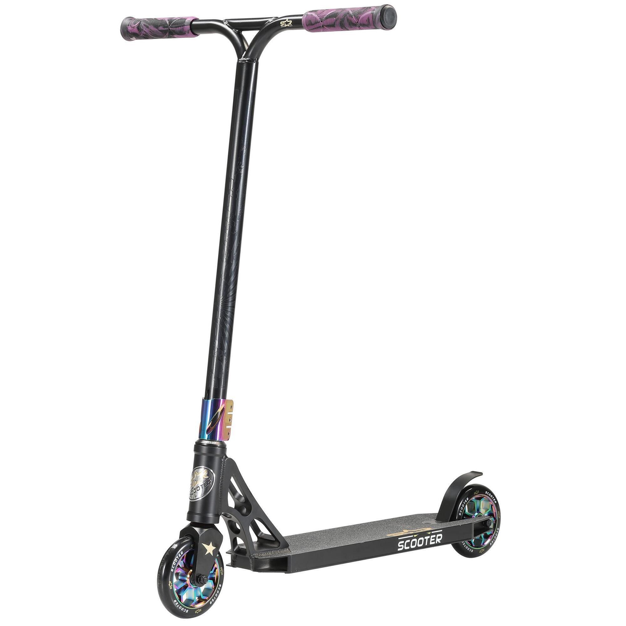 STAR SCOOTER STAR SCOOTER Freestyle Jump alu stuntstep, 120mm Pro Trick Roller, zwart chroom