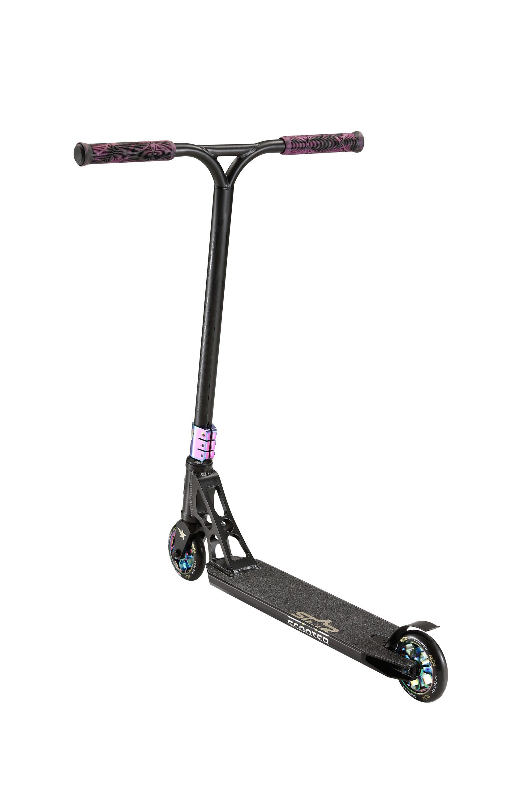 STAR SCOOTER Freestyle Jump alu stuntstep 110mm Pro Trick Roller zwart chroom 4/7