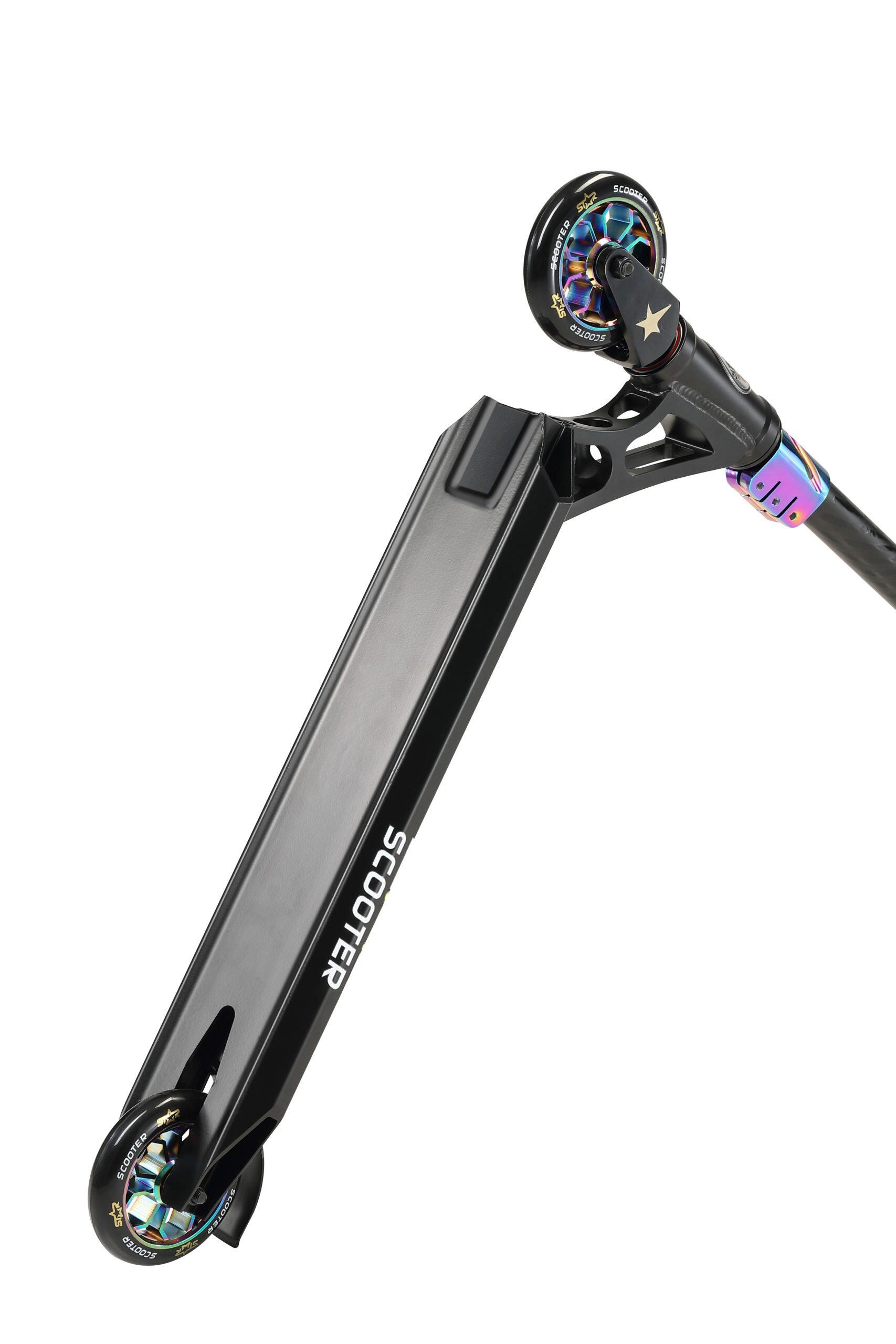 STAR SCOOTER Freestyle Jump alu stuntstep 110mm Pro Trick Roller zwart chroom 5/7