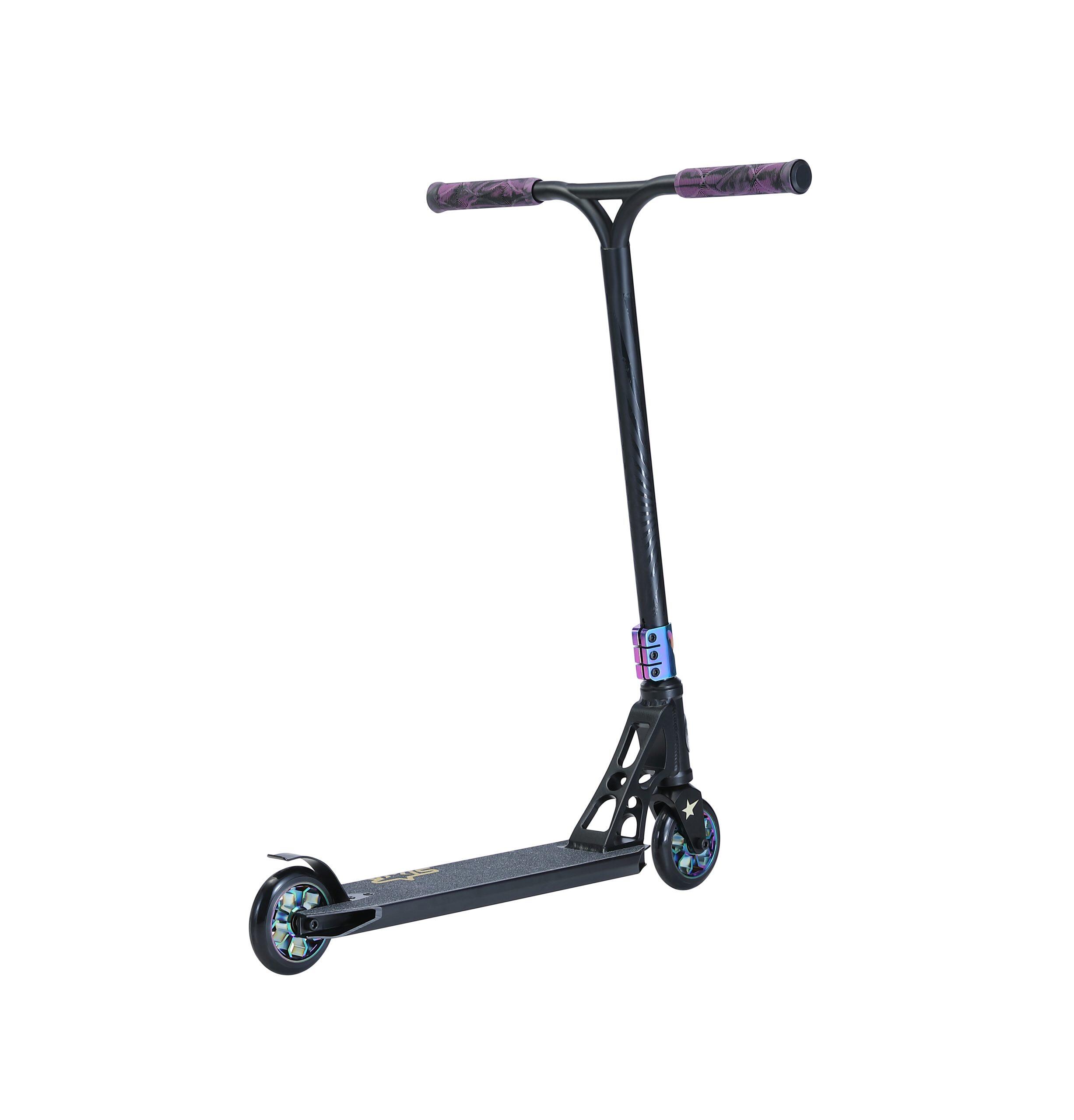 STAR SCOOTER Freestyle Jump alu stuntstep 110mm Pro Trick Roller zwart chroom 3/7