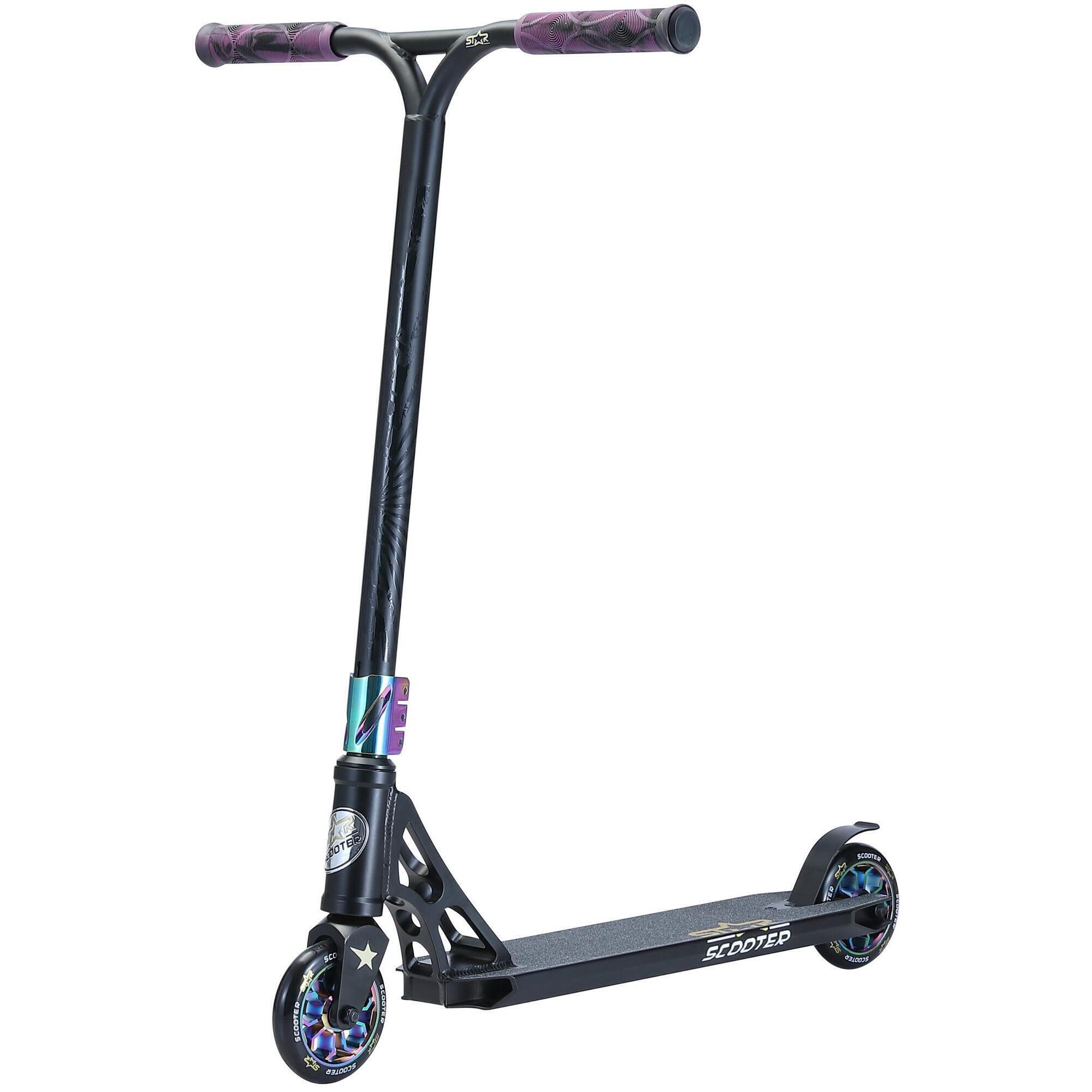 STAR SCOOTER STAR SCOOTER Freestyle Jump alu stuntstep 110mm Pro Trick Roller zwart chroom