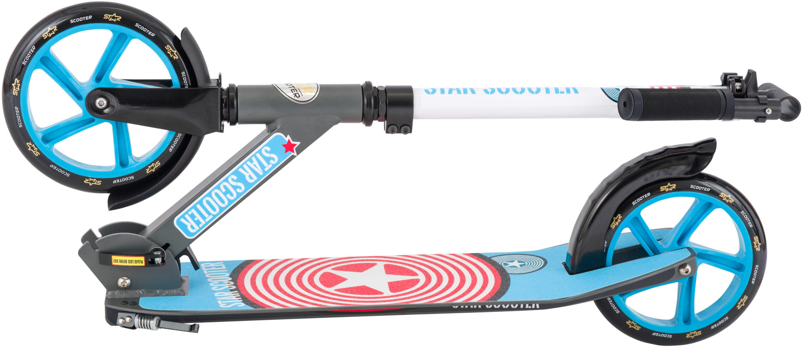 STAR SCOOTER Alu City vouwbaar 205mm XXL staplank grijs / blauw 5/5